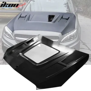 2015-2020 Mercedes Benz W205 Transparent Vented Car Hood Iron