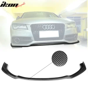 2012-2014 Audi A7 4G8 S-Line JC Style Front Bumper Lip Carbon Fiber