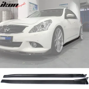 2010-2013 Infiniti G37 V36 JC Style Side Skirts Extension Carbon Fiber