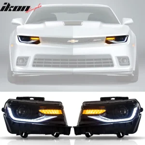 2014-2015 Chevy Camaro ZL1 Style Front Bumper DRL Fog Lights Headlamps
