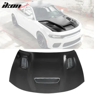 2015-2023 Dodge Charger Hood Black SRT Redeye Widebody Style Aluminum