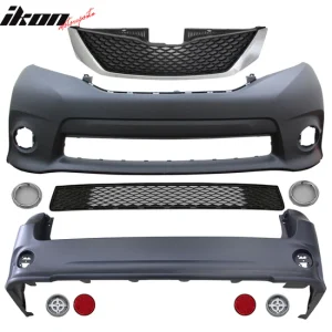 2011-2017 Toyota Sienna Front Rear Bumper Cover Conversion Grill PP