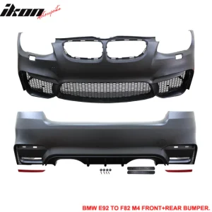 Fits 11-13 E92 E93 LCI M4 Conversion Front+Rear Bumper Polypropylene