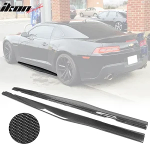 2010-2015 Chevy Camaro IKON Side Skirts Rocker Pannel Carbon Fiber