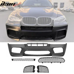 2008-2014 BMW X5 E71 Front Bumper Conversion Grille X6M Style Black PP