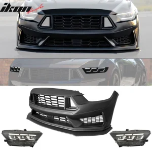 2015-2017 Ford Mustang Dark Horse Bumper Cover Switchback Headlight