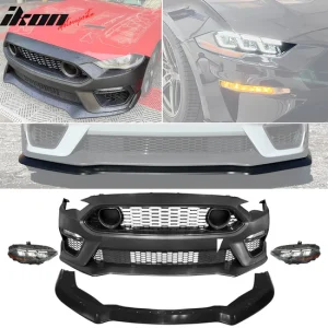 2018-2023 Ford Mustang Mach 1 Front Bumper Cover 24+ Headlights W/ Lip