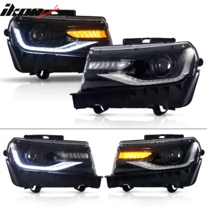 2014-2015 Chevrolet Camaro 6th Gen Style Projector DRL LED Headlights
